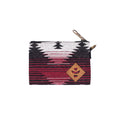 Maroon Pattern Smell Proof Water Resistant Small Zipper Bank Bag