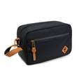 Black Nylon Smell Proof Water Resistant Toiletry Dopp Kit Bag